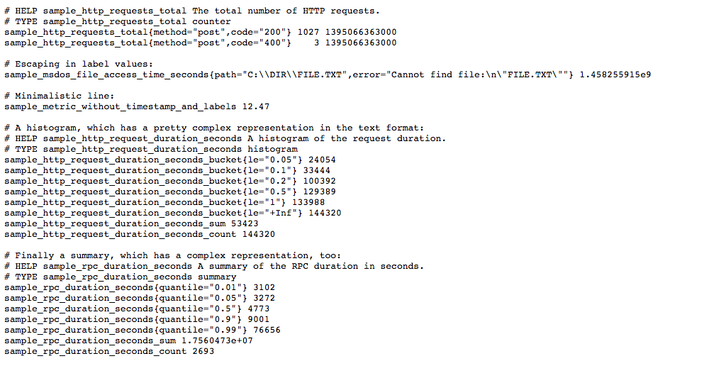 simple exporter data